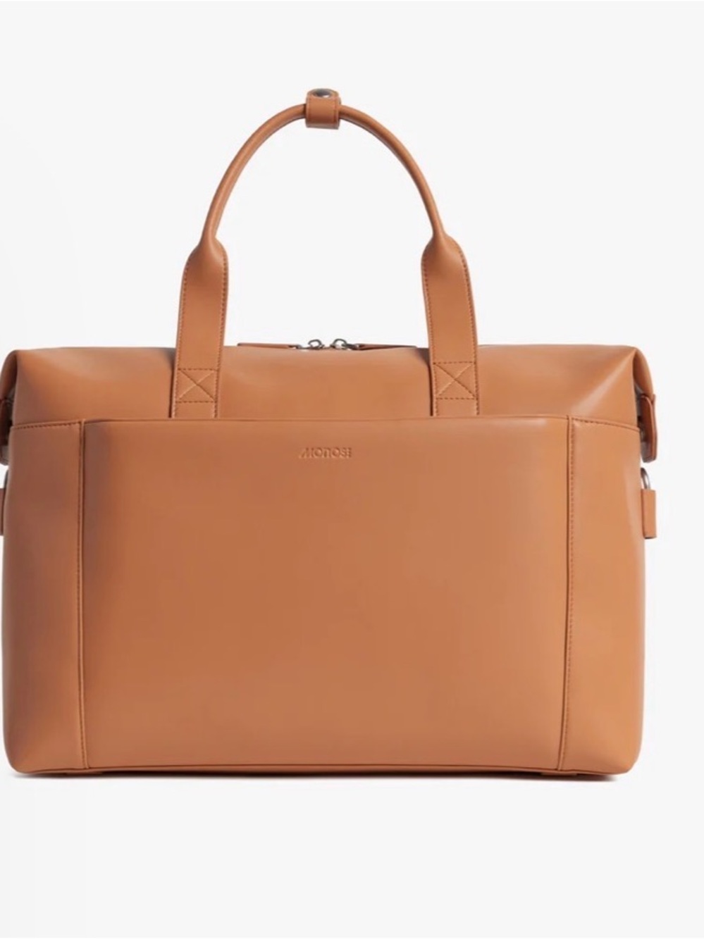 Monos Metro Duffle Tan Carry On Travel Bag Classic Minimalist-Vegan Leather
